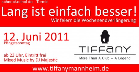 Tiffany Wochenendverlängerung Werbeplakat
