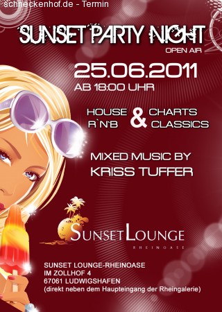 Sunset Party Night Werbeplakat
