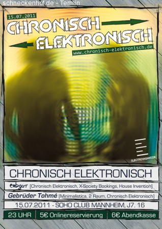 Chronisch Elektronisch Werbeplakat