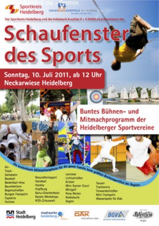 Schaufenster des Sports Werbeplakat