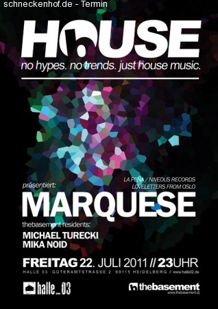 thebasement pres. MARQUESE Werbeplakat