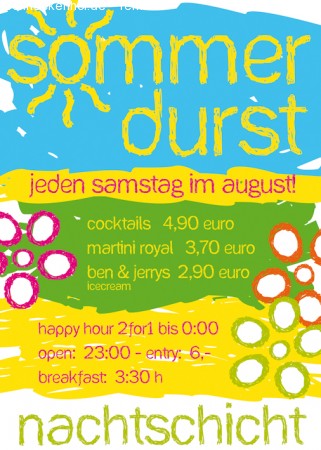 Saturdays Club Night - Sommerd Werbeplakat