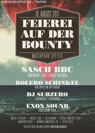 Feierei auf der Bounty Werbeplakat