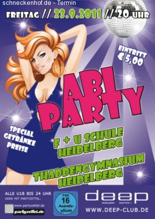 Abi-Party Werbeplakat