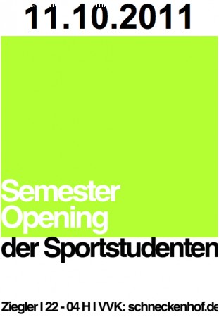 Semesteropening Sportstudenten Werbeplakat