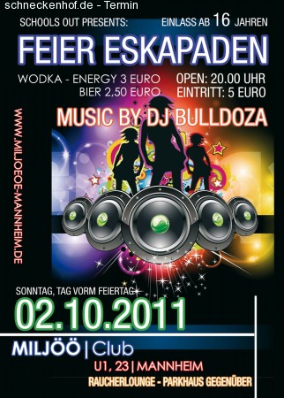 Feier Eskapaden Werbeplakat