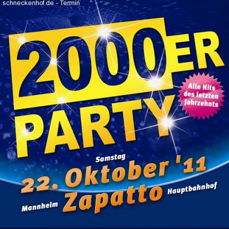 2000er Party Werbeplakat