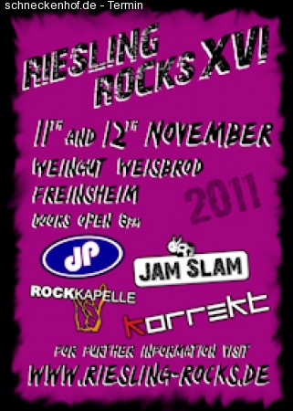 Riesling Rocks XVI - Freitag Werbeplakat