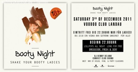 Booty Night Werbeplakat