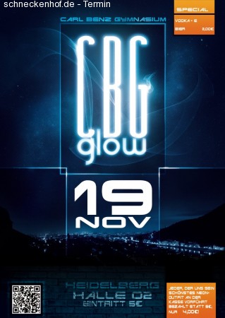 CBGlow! Abiparty des CBG Werbeplakat