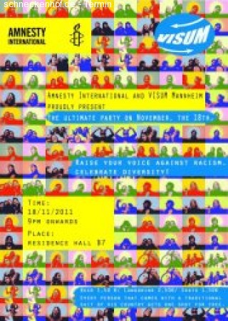 Amnesty & VISUM Party Werbeplakat