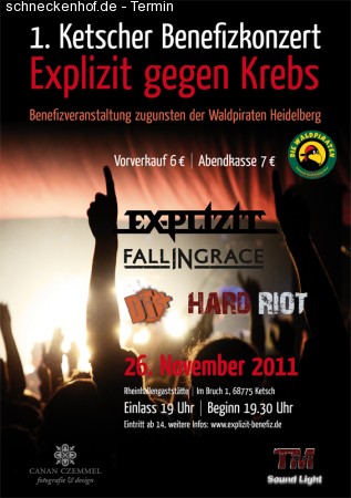 Benefiz - Explizit gegen Krebs Werbeplakat