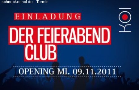 Der Feierabend Club Werbeplakat