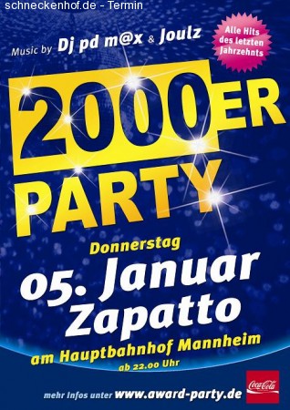 2000er Party Werbeplakat