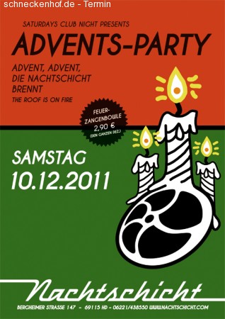 Advents Party Werbeplakat