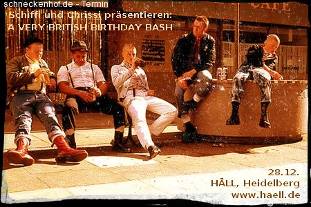 A very british birthday bash Werbeplakat