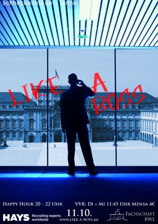 Like a boss - BWLer-Fete Werbeplakat