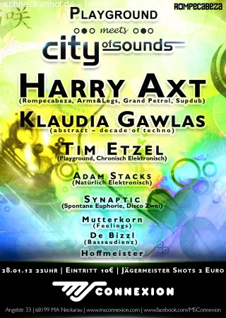 City of Sounds mts. Playground Werbeplakat