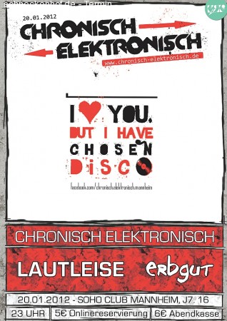 Chronisch Elektronisch Werbeplakat