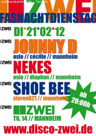 Fasnachtdienstag in der ZWEI Werbeplakat