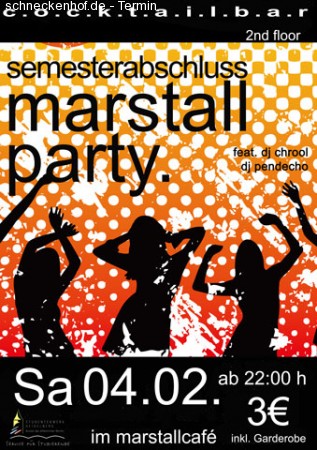 Semesterabschl. Marstallparty Werbeplakat