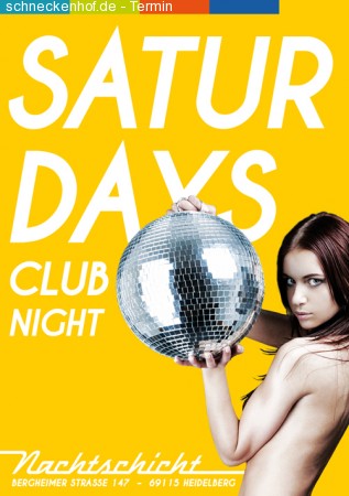 Saturdays Club Night Werbeplakat