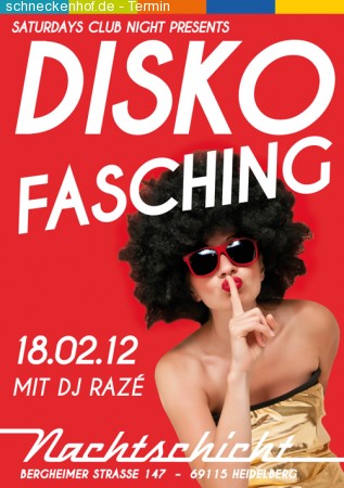 Disko Fasching Werbeplakat