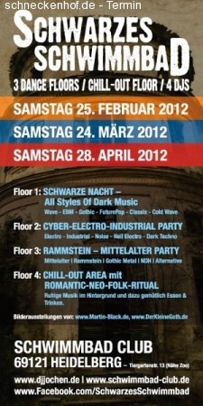 Schwarzes Schwimmbad Werbeplakat