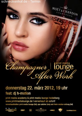 Champagner After Work Werbeplakat