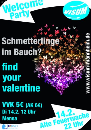 VISUM Welcome Party Werbeplakat