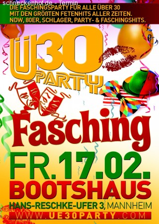 Ü30 Party - Faschingsspecial Werbeplakat
