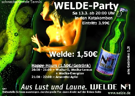 Welde-Party Werbeplakat