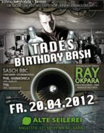 DJ TADÉS BIRTHDAY BASH Werbeplakat