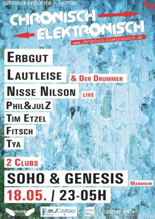 Chronisch Elektronisch Werbeplakat