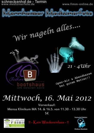 Mannheimer Mediziner Fete Werbeplakat