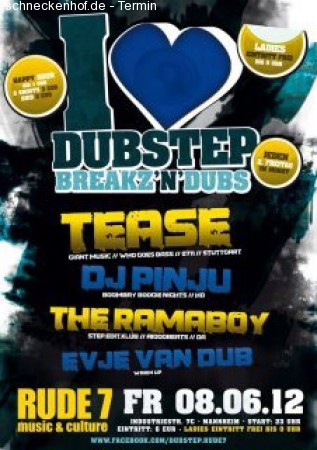 I Love Dubstep - Breakz n Dubs Werbeplakat