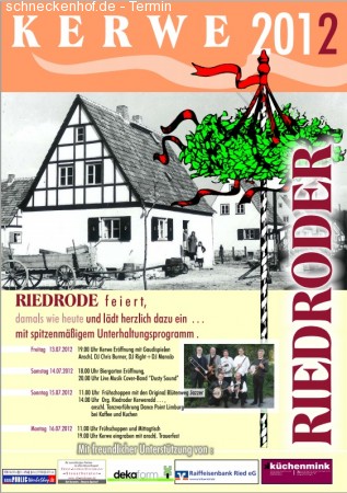 Kerwe Riedrode 2012 Werbeplakat