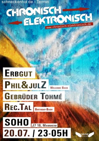 Chronisch Elektronisch Werbeplakat