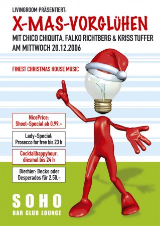 Livingroom  XMAS-Vorglühen Werbeplakat