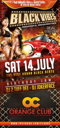 Black Vibes Birthday Special Werbeplakat