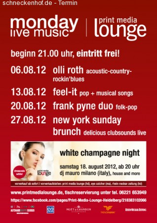 Monday Live Music Werbeplakat