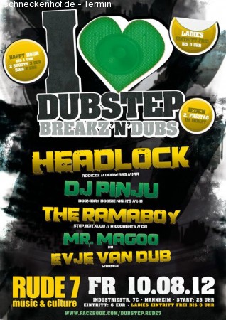 I Love Dubstep - Breakz n Dubs Werbeplakat