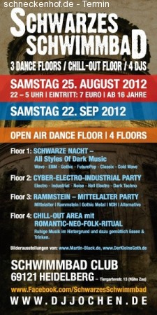 Schwarzes Schwimmbad Werbeplakat
