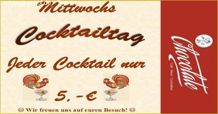 Mittwoch Cocktail Night Werbeplakat