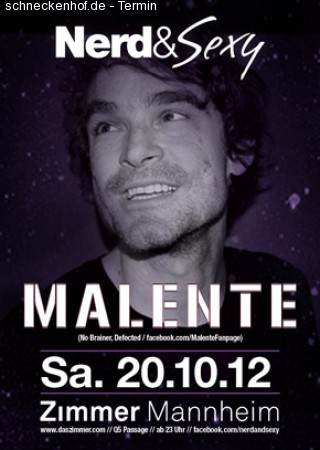 Nerd & Sexy with Malente Werbeplakat