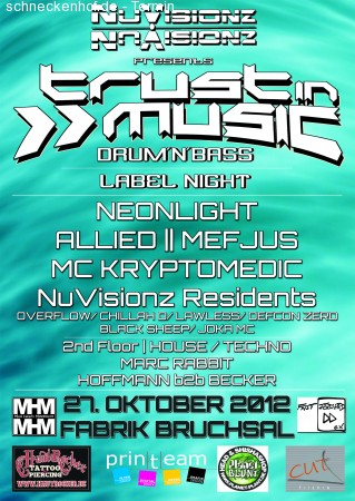 NuVisionz pres. Trust In Music Werbeplakat