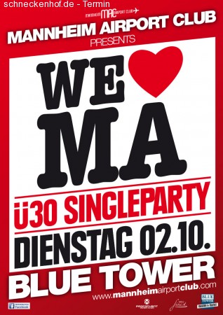 We love Mannheim - Ü30 Singles Werbeplakat