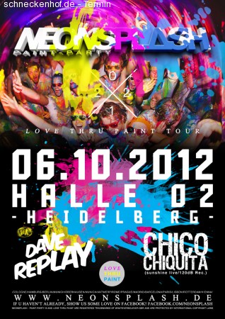 NEONSPLASH - Party Tour 2012 Werbeplakat