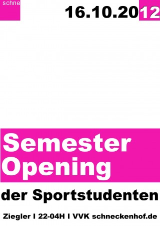 Semesteropening Sportstudenten Werbeplakat