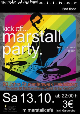 Kick...Off... Marstallparty Werbeplakat